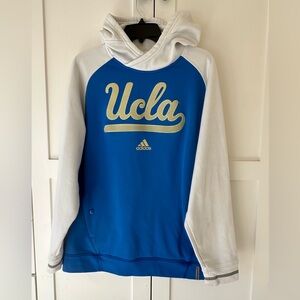UCLA Adidas Hoodie Mens Large Pullover Sweatshirt Blue ClimaWarm Bruins College